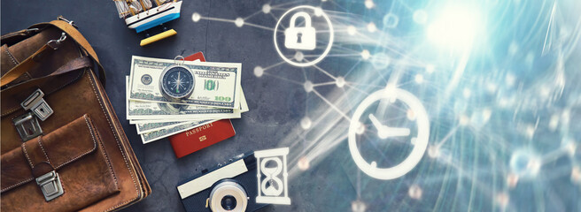 Travel light. Money, documents and a small briefcase. Open borders, freedom of movement.