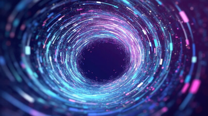 3d abstract blue and purple particles vortex design digital light glow particle tornado background seamless looping