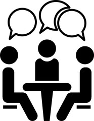 Conference icon for web design and mobile phone applications.