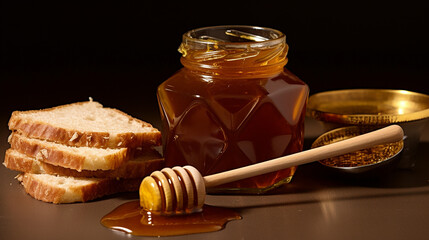 The liquid gold of honey, with its mesmerizing amber hue and enticing drips. Generative AI