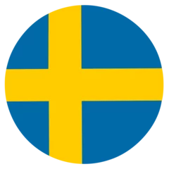 Foto op Aluminium Swedish flag circle transparent png. Sweden flag round. vector illustration © infinity