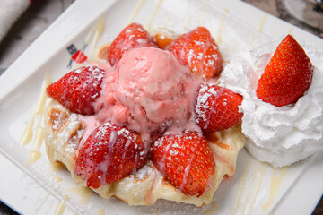 strawberry smoothie milk drink beverage