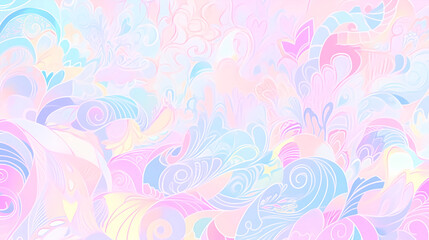 hand drawn cartoon beautiful illustration of girl in swimsuit in summer