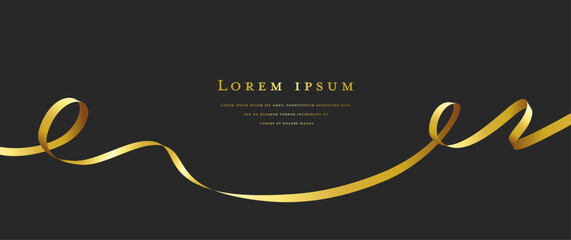 gold ribbon design frame