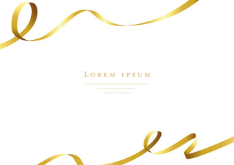 gold ribbon design frame