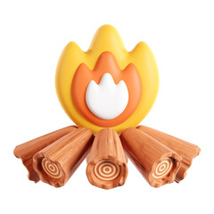 campfire 3d icon