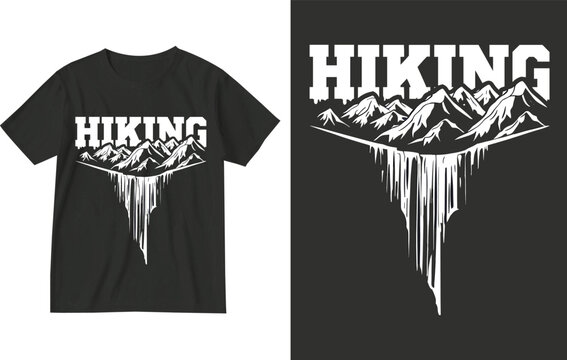 Hiking t shirt design illustration . Hiking . Hiking t shirt design . Hiking lover t shirt design . Hiker t shirt . Hike lover t shirt . Vintage retro hiking t shirt . Mountaing t shirt design