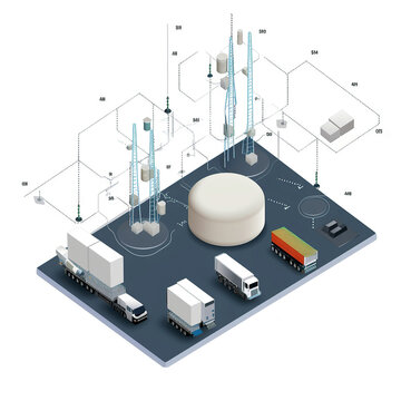 ai generated Illustration about long range wireless gateway