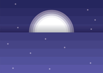 night sky strips background with moon
