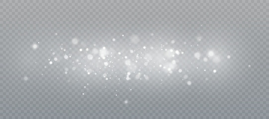 Vector texture Cold winter wind. On a transparent background. Christmas cold snow effect.