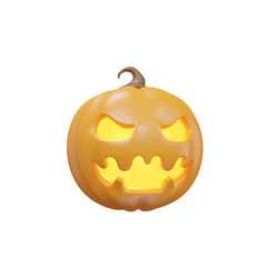 pumpkin Halloween illustration 3D rendering