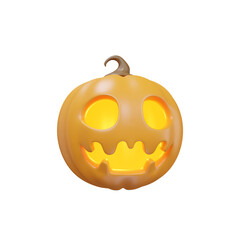 pumpkin Halloween illustration 3D rendering