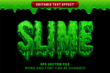 neon green slime 3d editable text effect