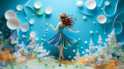 Paper Quilling Girl