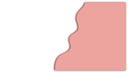 A piece of white paper with light pink copy space