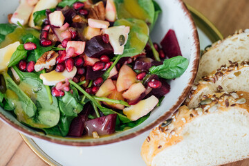 Eating healthy breakfast. Clean eating, dieting, detox, food concept