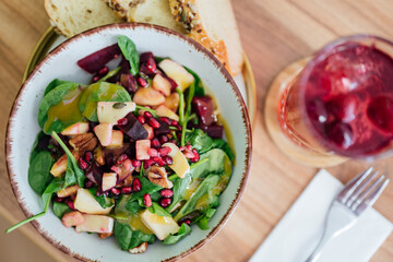 Eating healthy breakfast. Clean eating, dieting, detox, food concept