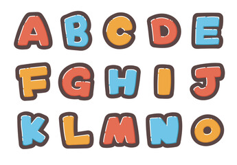 カラフルなアルファベットの書き文字を、お好きな組み合わせで