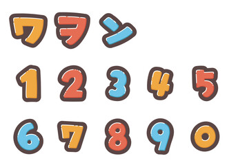 カラフルなカタカナの書き文字を、お好きな組み合わせで