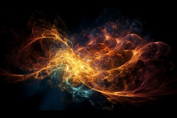 fiery energy background. 