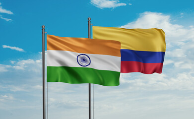 Colombia and India flag