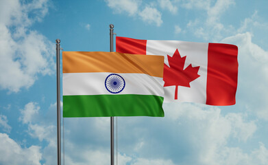 Canada and India flag