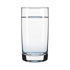 glass of water isolated, Refreshing and pure, a full glass of water captured in a transparent background. Hydration at its finest