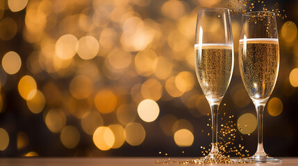 The allure of champagne, with its effervescent fizz and shimmering bubbles. Generative AI