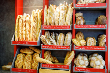 A Normandy Bakery in France Tempts with Fresh Pastries and Artisanal Bread, Showcasing the...