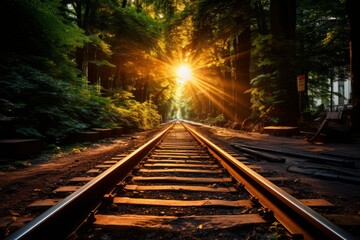  Train Track Natural Light, Generative AI