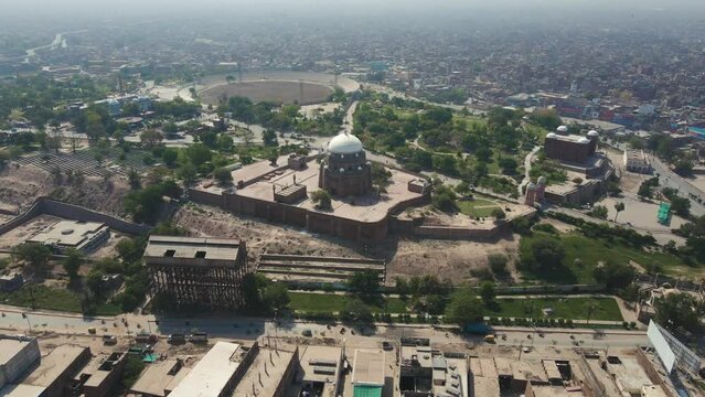Aerial view of Multan city in Punjab, Pakistan. Multan is Pakistan's seventh-largest city as per the census
