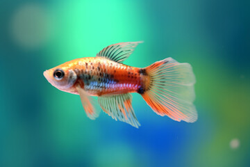 Very cute Guppy in nature, national geography, Wide life animals. AI Generated.