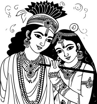 Radha krishna images and white background