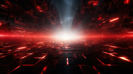 Cyberspace red background 