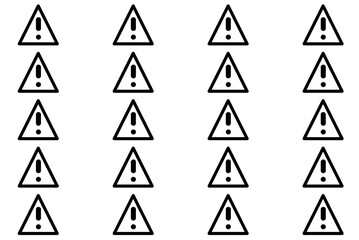 seamless pattern with exclamation mark triangle 