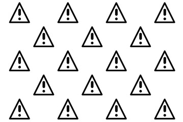 seamless pattern with exclamation mark triangle 