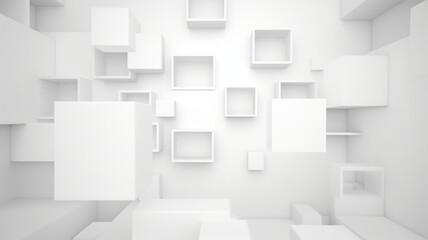 Fototapeta na wymiar a white squares on white background