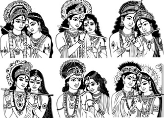 Radha krishna images and white background