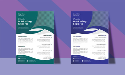 : Business Flyer Layout, Business Flyer Layout with Colorful Elements, Brochure Design, Conference Flyer, Corporate Business Flyer Template Design