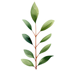 watercolor natural leaf, ai generative