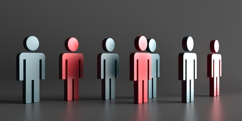 Boss leader with team crowd