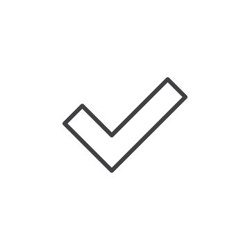 recommend clip art: Check mark line icon