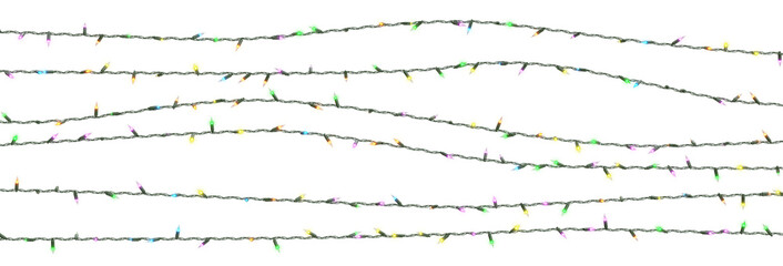 A 3D illustration featuring string lights. This artwork will be used for festive occasions, celebrations, and Christmas