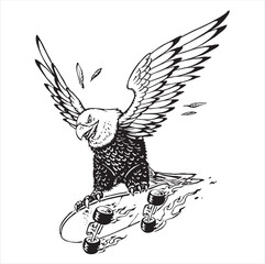 eagle bird skateboard
