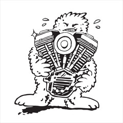 machine fan art illustration