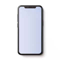 Smartphone empty display generative ai phone on clean background. 3D rendering design.