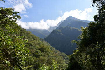 Obraz premium Beautiful view of hills on a cloudy day in Tianxiang, Xiulin, Hualien, Taiwan