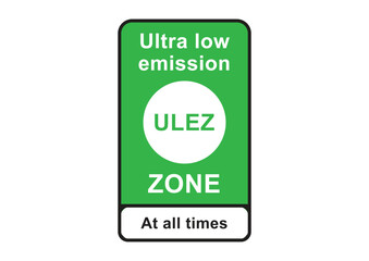 ULEZ ultra low emission sign vector illustration eps