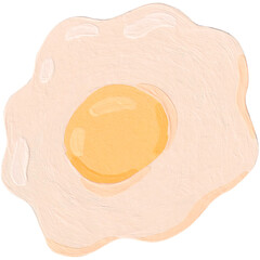 egg protein food, cartoon painting