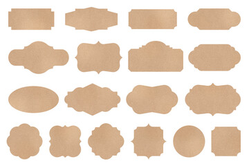 Retro Kraft Paper Label Sticker Set